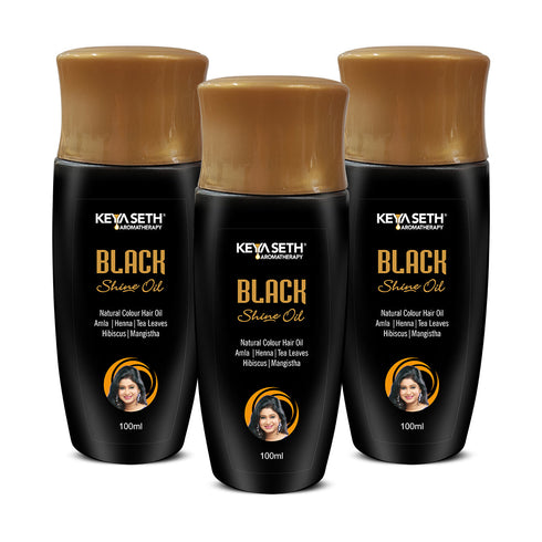 Keya Seth Aromatherapy Black Shine Oil-Natural Hair Colour Gel-Based Dye for Grey Coverage, Men & Women