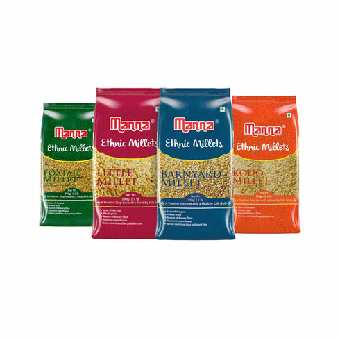 Manna Foods Millets Combo Pack of 4