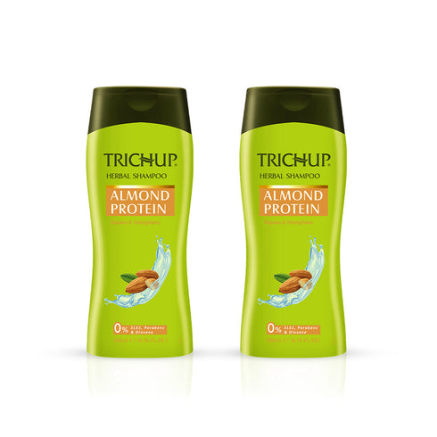 Vasuestore Trichup Herbal Shampoo Almond Protein Repairs & Strengthens Hair