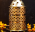 Servdharm Decorative Brass Jali Akhand Diya 6 Inches With Gift Box | 198g | Housewarming/Return Gift