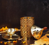 Servdharm Decorative Brass Jali Akhand Diya 6 Inches With Gift Box | 198g | Housewarming/Return Gift