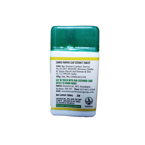 Zandu Papaya Leaf Extract Tablets