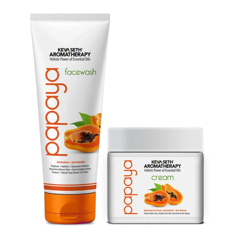 Keya Seth Aromatherapy Papaya Facewash & Cream Combo Kit