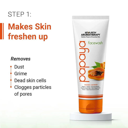 Keya Seth Aromatherapy Papaya Facewash & Cream Combo Kit