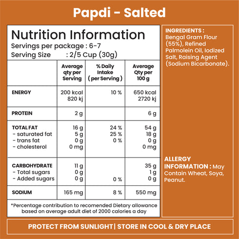 Jabsons Foods Salted Papdi
