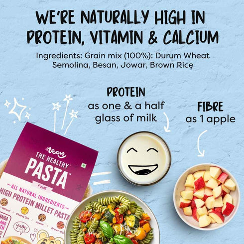 Troovy The Healthy Protein Millet Pasta | Fusilli