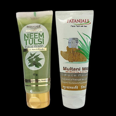 Patanjali Neem Tulsi Face Wash Plus Multani Mitti Face Pack
