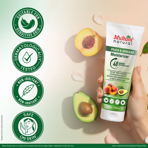 Multani Naturals Peach & Avocado Moisturizer | Deep Hydration