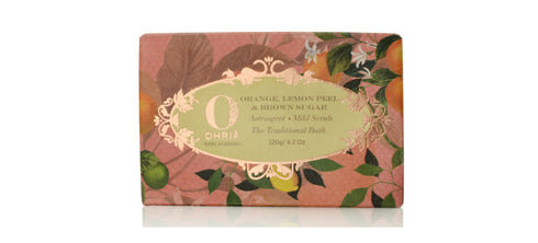 Ohria Ayurveda Orange, Lemon Peel & Brown Sugar Bathing Bar