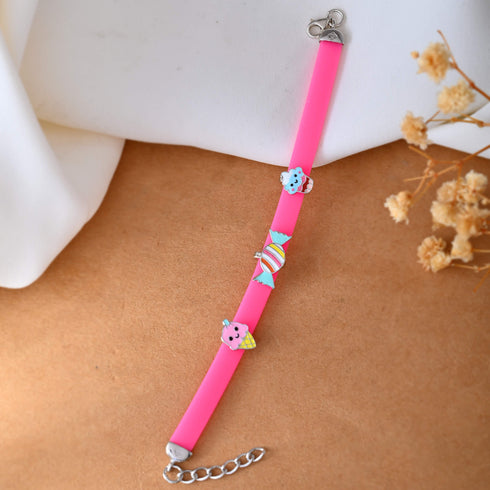 Meera Jaipur Peaches baby silver bracelet