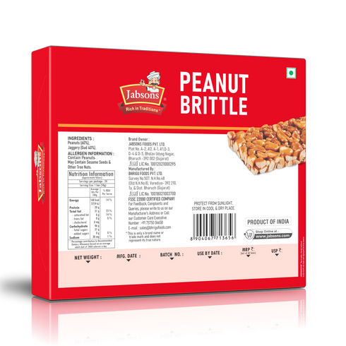 Jabsons Foods Peanut Brittle