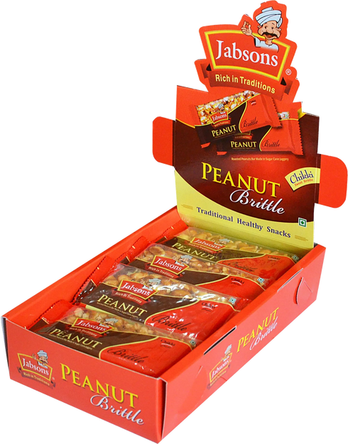Jabsons Foods Peanut Gud Chikki | Pack of 20