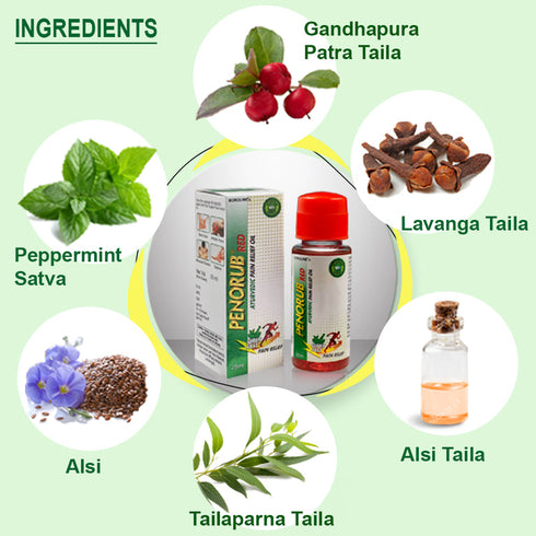 Penorub Red Ayurvedic Relief Oil