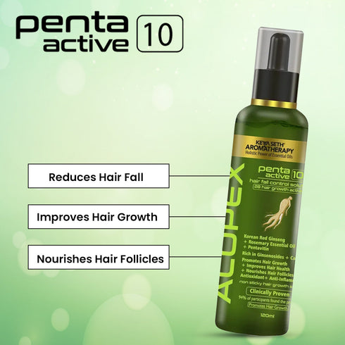 Keya Seth Aromatherapy Alopex Penta Active 10, Solution for New Hair Growth & Hair Fall Control