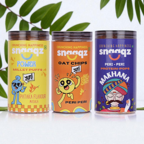 SNAAQZ Spicy Cravings Combo (Pack of 3)