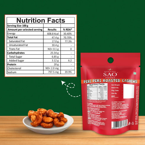 SAO Foods Peri Peri Roasted Cashews