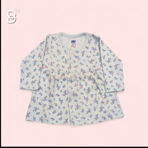 Bachpan kids wear NEWORN FROCK-BLUE