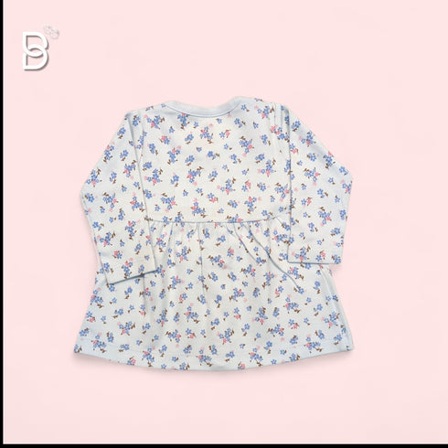 Bachpan kids wear NEWORN FROCK-BLUE