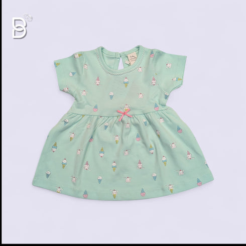 Bachpan kids wear NEWBORN FROCK-GREEN