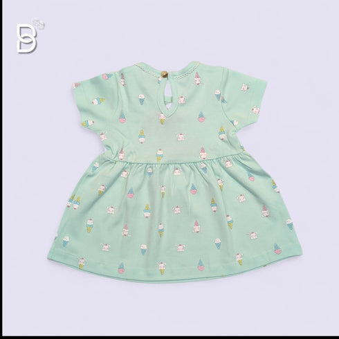 Bachpan kids wear NEWBORN FROCK-GREEN