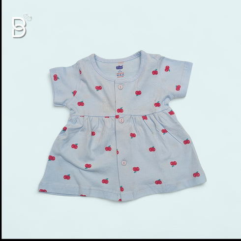 Bachpan kids wear NEWBORN FROCK-BLUE