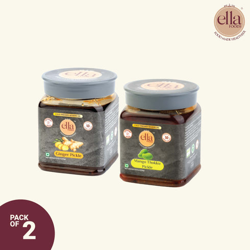 Ella Foods Ginger & Mango Pickle - (250g Each)
