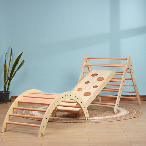 Ariro Toys Pikler Triangle and Pikler Arch - Natural