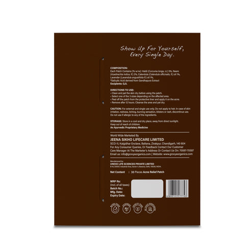 Jeena Sikho Pimple Patch Hydrocolloid Acne Patch with Turmeric Neem and Calendula