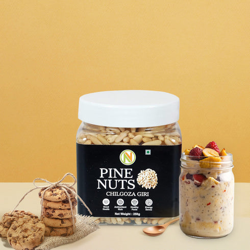 NatureVit Pine Nuts Kernels Premium Chilgoza Giri| Shell-Free & Jumbo Size