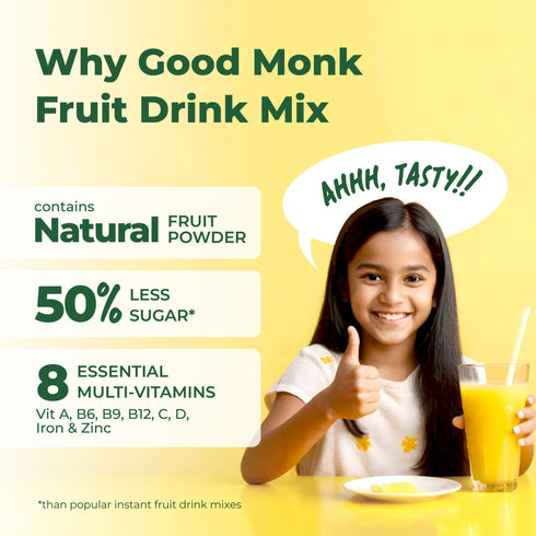 Good Monk Instant Fruit Drink Mix Natural Pineapple Powder