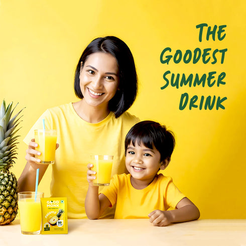 Good Monk Instant Fruit Drink Mix Natural Pineapple Powder