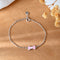 Meera Jaipur Pink Bow baby silver bracelet