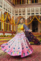 Shubhkala Pink Maslin Cotton Digital Printed Mirror Pasting Navratri Lehenga