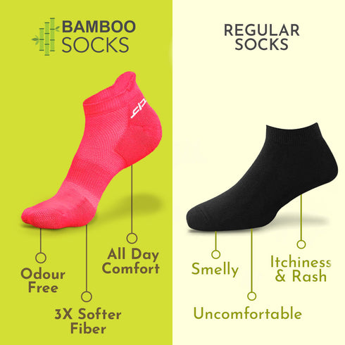 Heelium Bamboo Women Ankle Socks - 2 Pairs