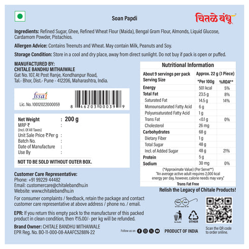 Chitale Bandhu Mithaiwale Soan Papdi