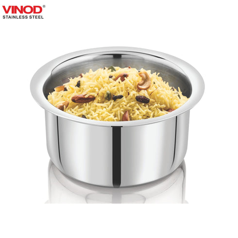 Vinod Claro Heavy Gauge Stainless Steel Tope Plain 1.5 mm Capacity 1800 ml
