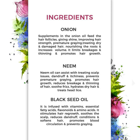 The Organic Forest Onion| Neem & Black Seed Oil Hair Shampoo