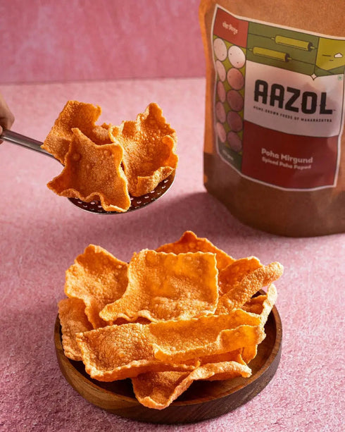 Aazol Spiced Poha Papad Poha Mirgund -175g