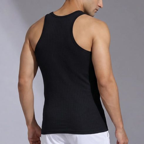 XYXX Nova Round Neck Racer Back Vest Black Knight