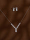 Zeraki Jewels Prakruti Silver Necklace Set