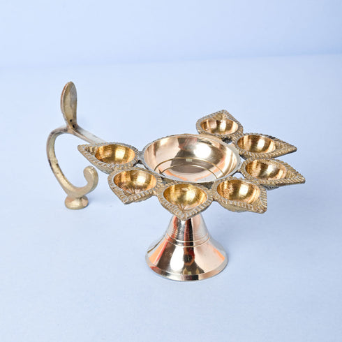 Samskara Home Pranati Pooja Aarti Diya With Handle