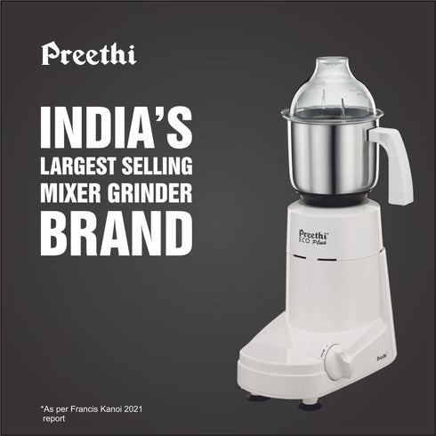 Preethi Eco Plus Mixer Grinder - 750W - 4 Jars - MG-157