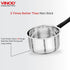 Vinod Stainless Steel Premium Hammered Sauce Pan Heavy Gauge 1000 ml Milk Pan Tea Pan Induction and Gas Stove Compatible Dishwasher Safe Durable Tea Pot for Kitchen No 10
