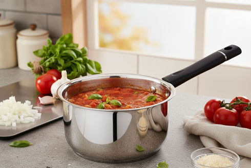 Vinod Stainless Steel Premium Sauce Pan Heavy Gauge 1000 ml Milk Pan Tea Pan Induction and Gas Stove Compatible Dishwasher Safe Durable Tea Pot for Kitchen No 10