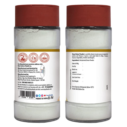 Keya Onion Powder 50g Pure All Natural Dehydrated White Onion Powder for Cooking Seasoning & Spices No Additives Preservatives