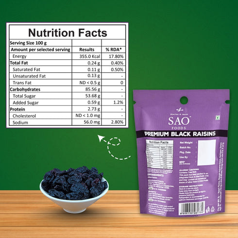 SAO Foods Premium Black Raisins