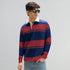 XYXX Rugby Polo T-shirt - Varsity Red & Blue Nights