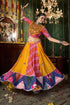 Shubhkala Print With Mirror Work Yellow Chaniya Choli For Navratri Special