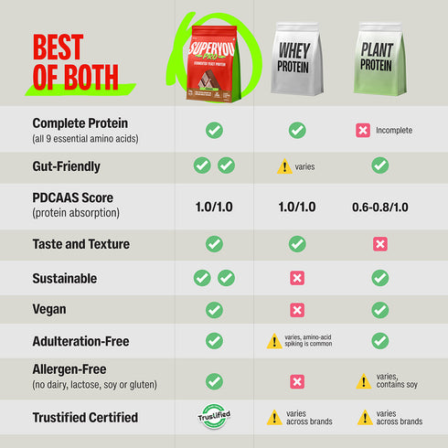 Superyou Chocolate Fermented Yeast Protein 500G + Unflavoured Creatine Combo
