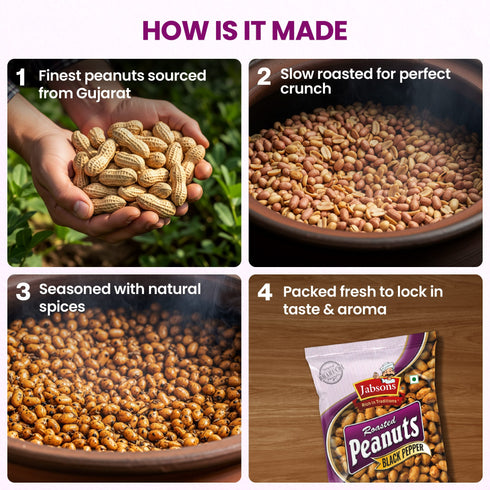Jabsons Foods Black Pepper Roasted Peanuts